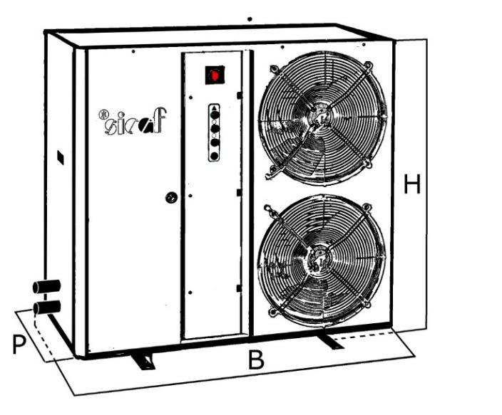 BN versjon med R452A Tecumseh kompressor Anslut- Vekt Lydtrykk Forbruk Strøm max Kjølekapasitet ved fordampning Kode Spenning ing Kompressor kg db(a) Watt Amp -35 C -30 C -25 C AMU1BALU0033M5N