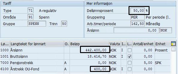 Eksempel på beregning av dagsats ferietrekk med lønn Utklipp fra