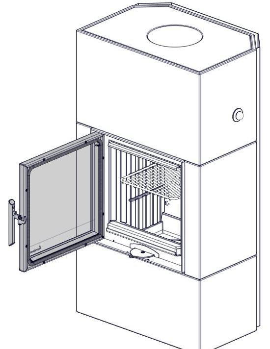 FIG 48 3. NO GB FI SE 3. Løft døren opp slik at nedre hengsle kommer ut av sitt spor i rammen. 4. Hold døren oppe til den nedre delen er utenfor rammen.