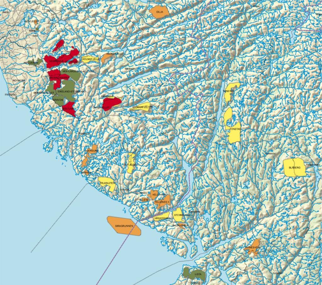 Mars 2018 I drift: 441 MW Kommer: 836 MW Høg-Jæren I drift (74MW) Bjerkreimsklyngen Under bygging > 300 MW