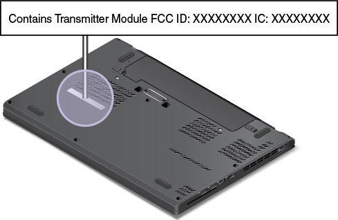 Innholdet på denne etiketten kan variere, avhengig av de trådløse modulene som leveres med datamaskinen: For en forhåndsinstallert trådløs modul identifiserer denne etiketten det faktiske FCC ID- og