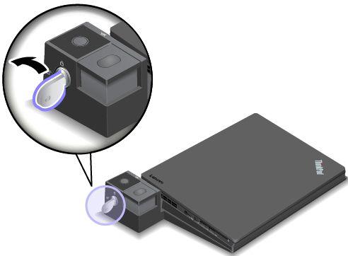 Koble fra en ThinkPad-dokkingstasjon Slik kobler du maskinen fra en ThinkPad-dokkingstasjon: Merk: ThinkPad Basic Dock har ingen systemlås. 1. Koble alle kabler og enheter fra maskinen. 2.
