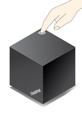 Koble til ThinkPad WiGig Dock Slik kobler du datamaskinen til ThinkPad WiGig Dock: 1. Etter konfigurasjonen og forberedelsene, slår du på datamaskinen og dokken.