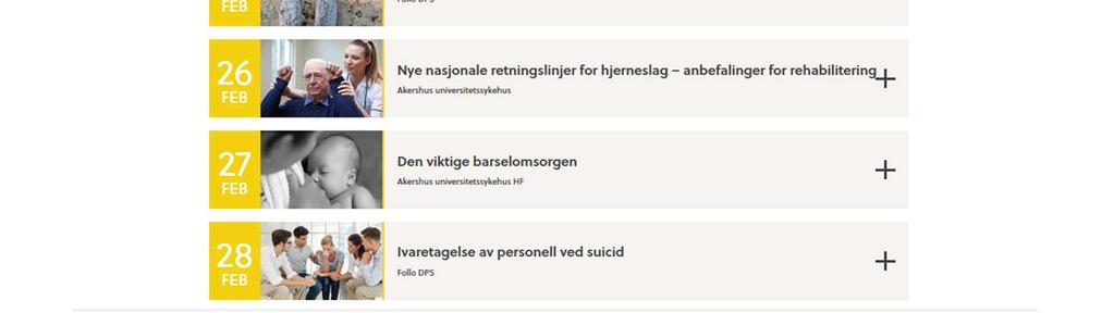 Klikk deg inn på et kurs for å