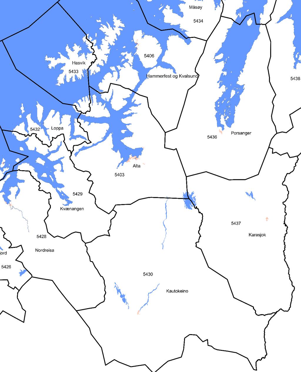 Figur 4.9 BA-regioner i Vest-Finnmark Tabell 4.138 og pendling i BA-region Ibestad. 2017.