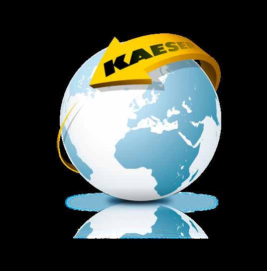 Hjemme over hele verden Som en av de største kompressorprodusentene og leverandør av trykkluftsystemer er KAESER representert over hele verden.