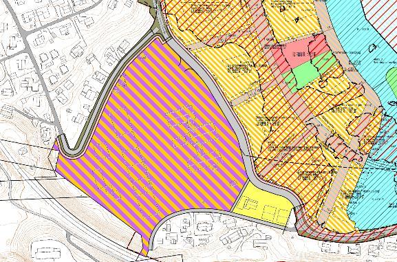 Planområdet for Gardermobanen er markert med gul skravur. Figur 6.