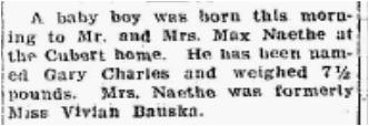 pg 5 Morrill Jean Gloria R W 17 Mar 1931 pg 5 Munson boy W B 9