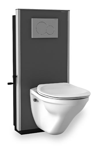 Det er mulig å høydejustere toalettheisen ved bruk av elektrisk drill, som et alternativ til håndsveiven Leveres med toalett, toalettsete og sisterne med dobbel skylling 3/6 l R8115xxx R8117xxx