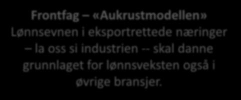 Frontfag «Aukrustmodellen»