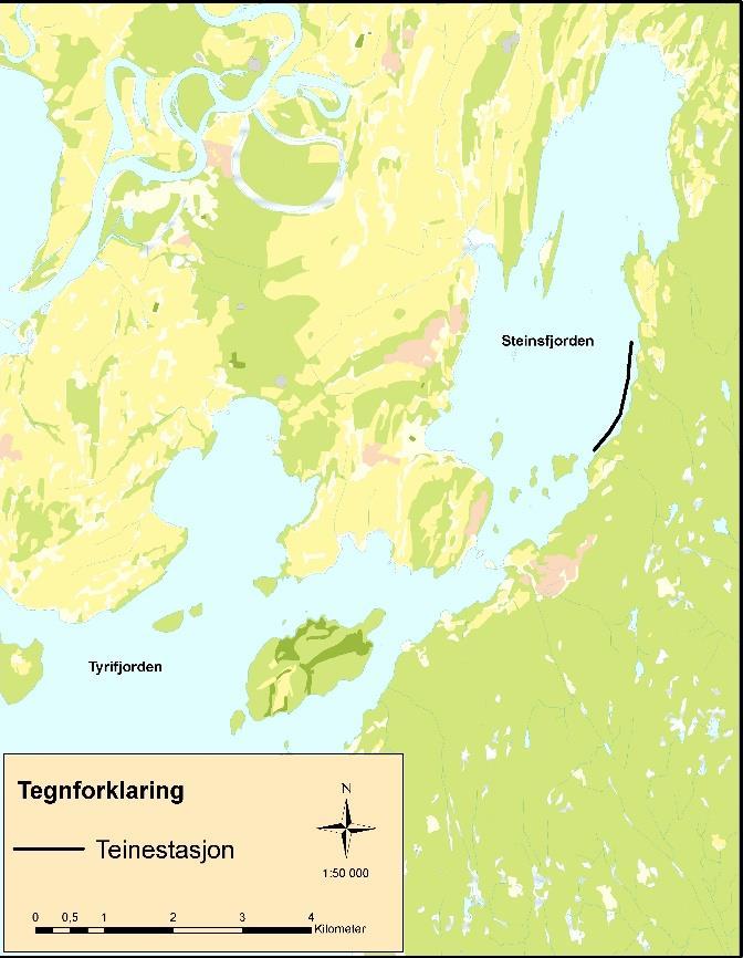 Buskerud 5.6 Steinsfjorden Fysiske, biologiske og kjemiske forhold Steinsfjorden ligger i Drammensvassdraget og er sammenbundet med Tyrifjorden (samme innsjønummer, tabell 5.6.1).