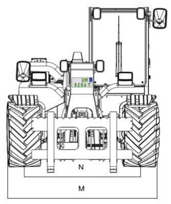 DIMENSJONER TELESKOPLASTERE 48t18 T A Total lengde 4030 mm B Lengde uten skuffe 3360 mm C Senter foraksel til Feste 660 mm