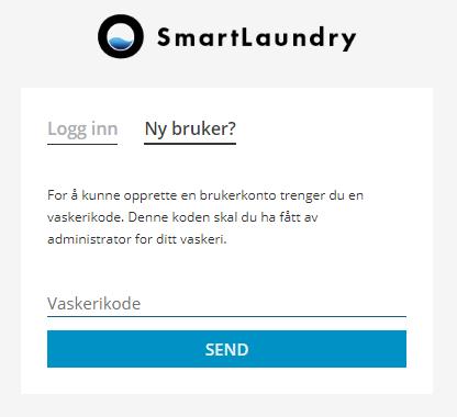 smartlaundry.no Smart Laundry sin nettside er kompatibel med de fleste nettlesere og mobile enheter. 2. Klikk på linken "Ny bruker?" 3.