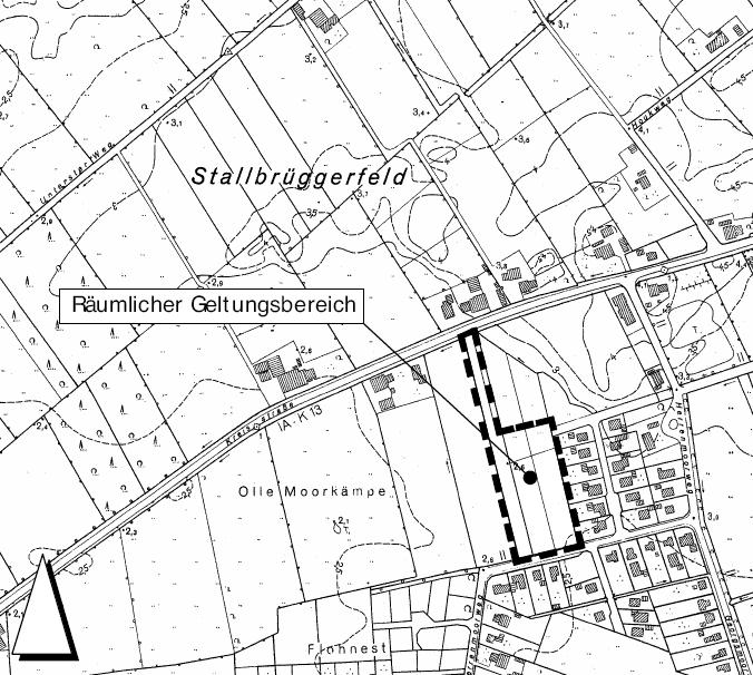 - 161 - Neuaufstellung des Bebauungsplanes Nr. 1.4 Erweiterung Stallbrüggerfeld nördlich des Herrenmoorweges Der Rat der Gemeinde Filsum hat in seiner Sitzung am 14.12.
