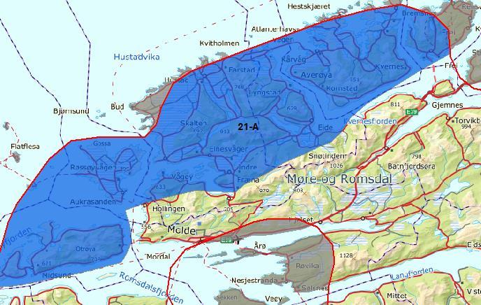 MILJØDIREKTORATETS FORSLAG TIL NYE EKSKLUSJONER BASERT PÅ DEN TEMATISKE ANALYSEN AV MILJØVERDIER Forslag 21-A Miljødirektoratets begrunnelse for eksklusjonsforslaget: FUGL: Ytre skjærgård viktig for