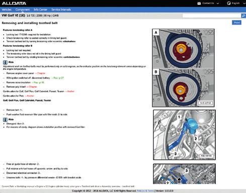 HVA INNEHOLDER ALLDATA REPARASJON ALLDATA Reparasjon er bransjens standard for originale lisenser til OEM