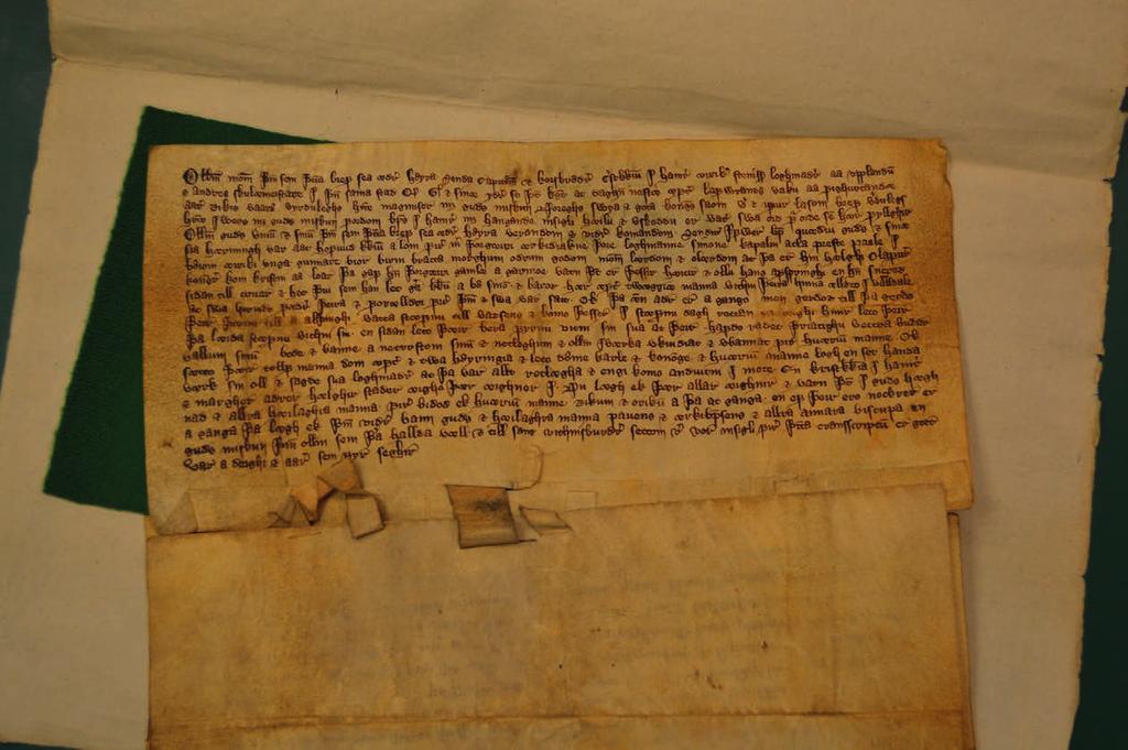 Tesse-dokumentet og fjellfisket i mellomalderen Figur 2: Avskrifta av Tesse-dokumentet frå 1333. Original på pergament i Riksarkivet, Oslo.