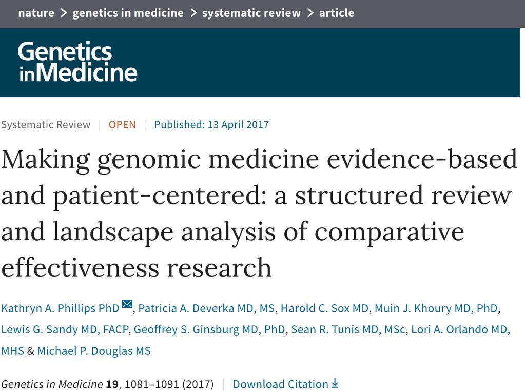 Oppsummert forskning om effekter av presisjonsmedisin In summary, we found a very limited body of evidence