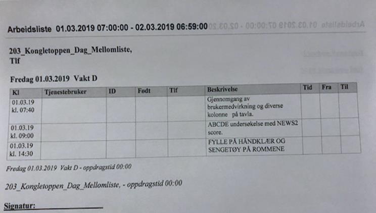 Målsetning for avdeling: 1.Styrke observasjonskompetanse og handlingsberedskap hos ansatte i avdeling. 2.