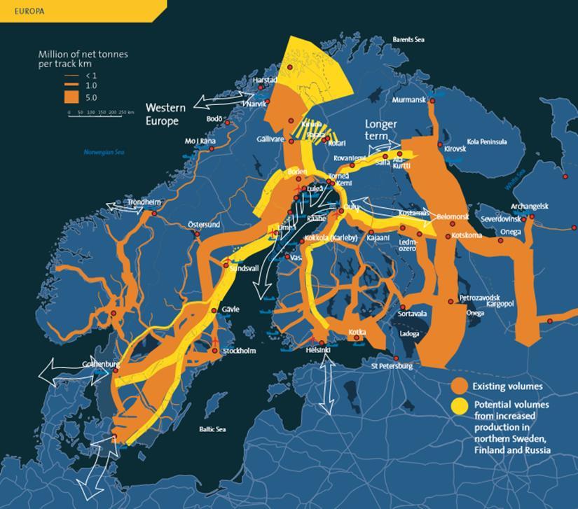 Basindustrierna i norr Narvik havn som et supplement til Gøteborg havn LKAB, Boliden, SSAB, Sveaskog Avstander (vei): Boden Gøteborg: 1270 km Boden - Narvik: 480 km