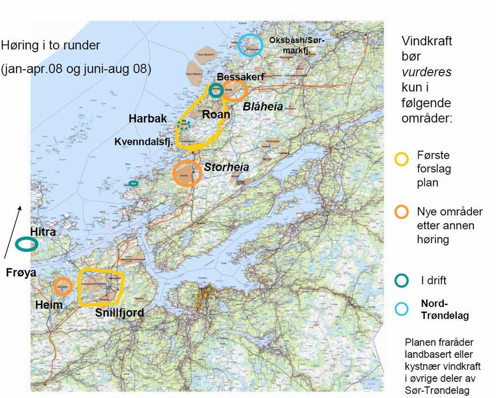 Lokale og regionale innspill Det har kommet innspill fra Åfjord kommune, Fosen Naturvernforening, FNF Trøndelag, Naturvernforbundet i Trøndelag og Trøndelag fylkeskommune.