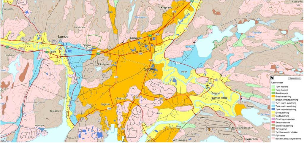 Figur 5: Løsmassekart.
