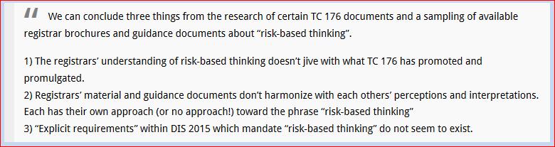 Hva er Risk-based thinking Litt forvirring kan det nok