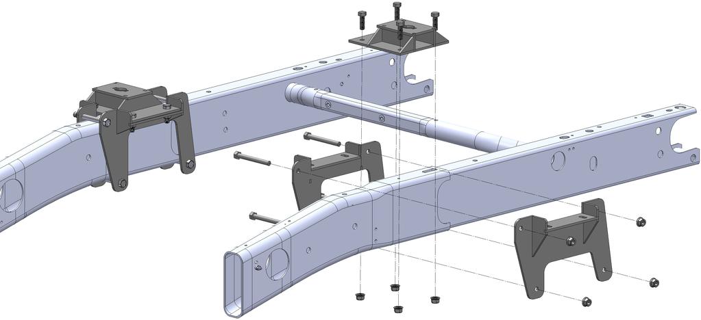 INSTALLATION 8. If the pilot hole is off center, remember to adjust all the pilot hole locations accordingly. NOTE: Some truck beds are not installed square on their frame by the manufacturer.