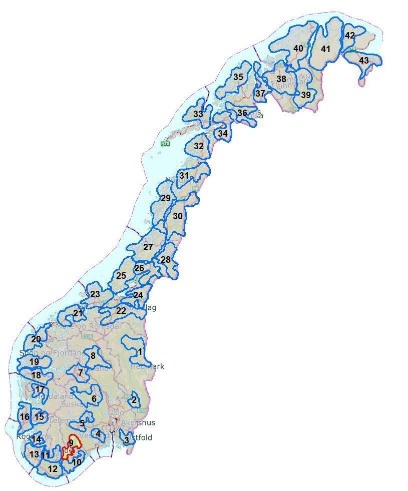 nasjonal ramme for landbasert vindkraft i Norge. Det framgår av skjemaet hvem som har utført de ulike analysene.