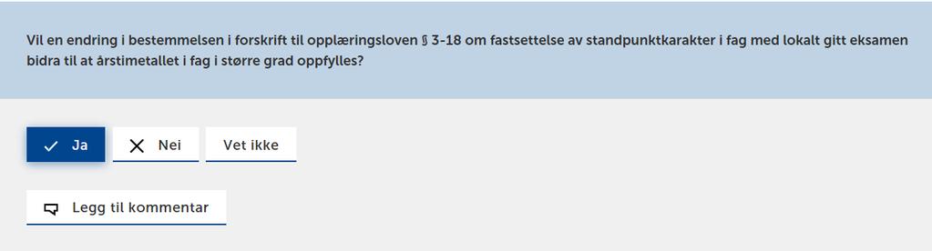 Side 8/10 Dersom standpunktkarakterar ikkje vert sett før lokalt gitt eksamen er gjennomført, vil det bidra å halde oppe elevane sin motivasjon for å gjere ein innsats i faga også i siste del av