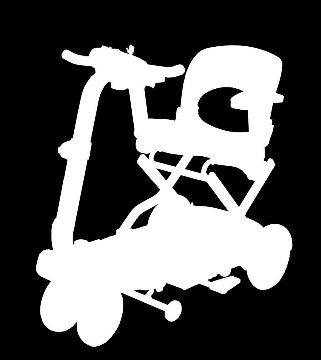 Sammenslått kan du trille scooteren med deg som en trillekoffert. et som veier bare 3,3 kg er svært enkelt å ta ut før sammenlegging og transport.