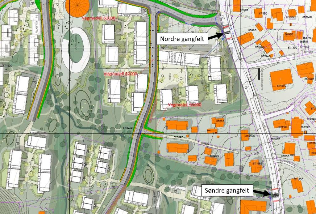 Internvegen inn til planområdet som forbindes med Hageveien (o_sv_3) er i plankartet målsatt med 5,7 meter bredde.