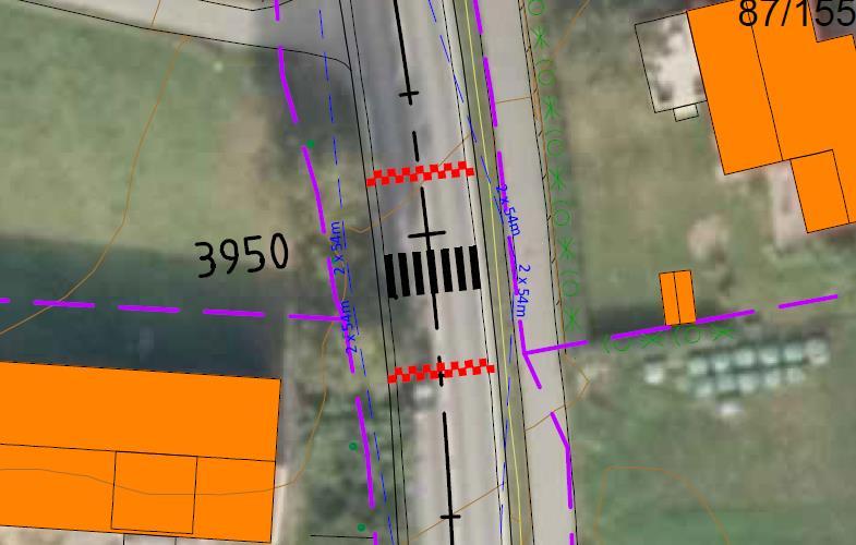 Søndre kryssingspunkt Figur 5.4: Foreslått plassering og utforming av kryssingspunkt i sør Søndre kryssingspunkt er foreslått plassert ca.