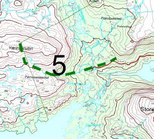 5. Væringsnuten Lengde: ca 3 km Løypa går gjennom skog til høgfjellet over tregrensa (800 moh- 1250 moh).