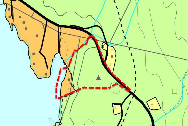 4 Planstatus Kommuneplanens arealdel 2016-2026 ble vedtatt 11.04.2016. Planlagt område for utbygging med fritidsbebyggelse er avsatt til LNFR.