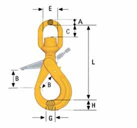 Kroker / Hooks Kroker / Hooks SIKKERHETSKROK BK SIKKERHETSKROK MED SVIVEL, SELSTAD Safety hook BK Swivel