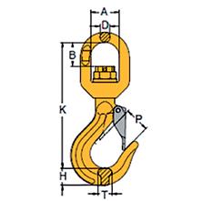 70 LASTEKROK, SELSTAD Eye sling hook with latch, Selstad G-KROK, VIKING G-Hook, Viking High Tensile Steel