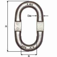 Kroker / Hooks Kroker / Hooks SMETTLØKKE, CHROM Split link chrom Chrom stål Chrome steel BOSS F LØKKE Boss F link Rustfritt syrefast stål Glatt overflate Acid proof stainless steel