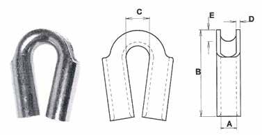 36 7512SWKB36* G740 40 212 70 9 36 36 3.46 7512SWKB38* G745 45 228 70 7 27 38 3.54 VARE NR FOR TAU/ ROPE A B C D E F 100 PCS M/M M/M M/M M/M M/M M/M M/M KG - 8 9 15 40 66 14-18 7512KSD91100 10 11 17.