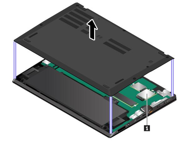 Merk: For den trådløse modulen som kan installeres av bruker, må du forsikre deg om at du bruker en Lenovo-autorisert trådløs modul som er testet spesielt for denne datamaskinmodellen.