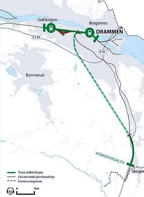 Eksempler på kostnadsreduserende tiltak Optimalisering av linjeføring Bygge kortere bruer og tunneler Bruk av eksisterende bruer