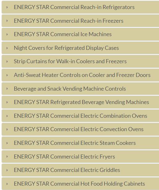 FOOD SERVICE PROGRAM Prescriptive incentives are offered for a wide variety energy efficient food service equipment