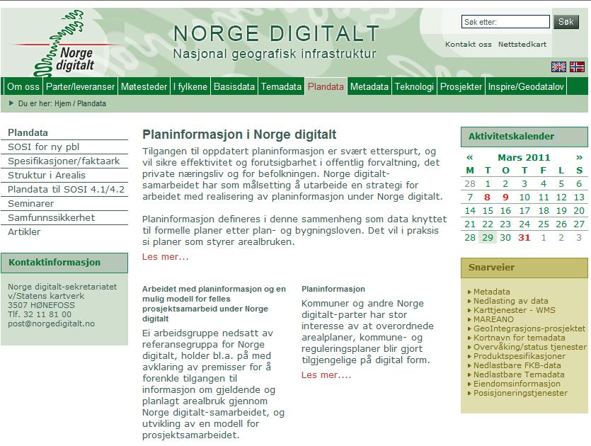 MER OM PLANDATA I NORGE DIGITALT