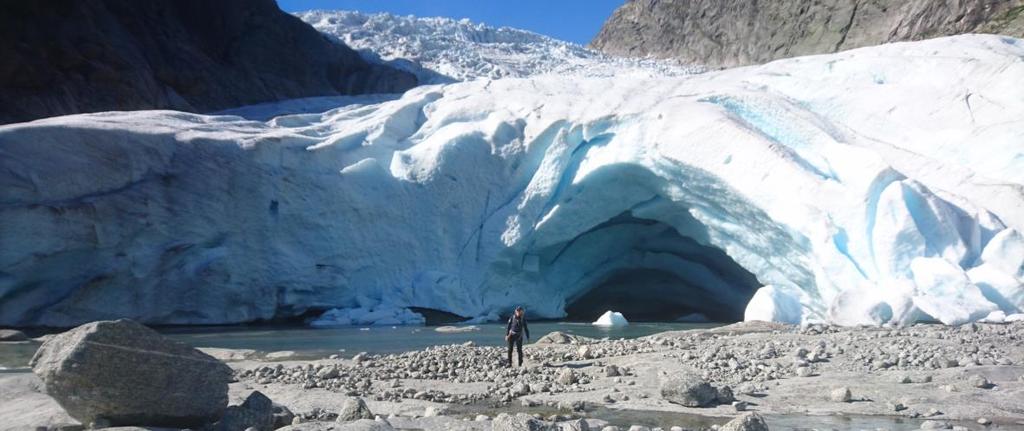 Årsrapport for 2018 frå SNO til Jostedalsbreen nasjonalparkstyre M-1150 hengarlass med øydelagde gjerde og anna søppel.