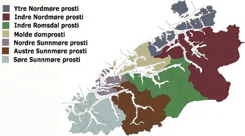 DEL 2 INTRODUKSJON TIL VERKSEMDA OG HOVUDTAL Møre bispedøme er i geografi samanfallande med Møre og Romsdal fylke.
