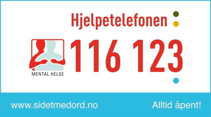 Mental Helse Årsrapport 2017 27 Svartjenestene Mental Helse driver tre svartjenester i Skien: Hjelpetelefonen 116 123, Sidetmedord.no og Arbeidslivstelefonen 225 66 700.