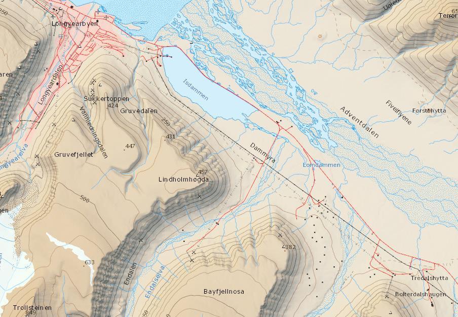 3. Topografi og grunnforhold sdeponiet ligger ved foten av fjellet Bolternosa.