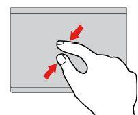 Trykke med to fingre Trykk hvor som helst på pekeplaten med to fingre for å vise en hurtigmeny.