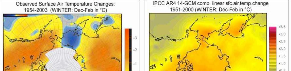 IPCCs arktiske gruppe har beregnet endringen over 50 år