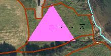 Rød trekant viser at AR5flata inneholder Informasjon.